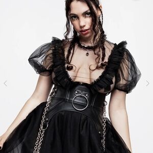 Black Goth Belt. Dom Belt